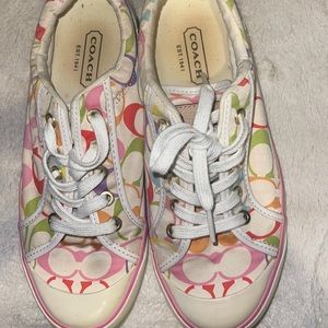 Coach Barrett Scribble Fashion Sneaker Size 8 (Matching Bags)